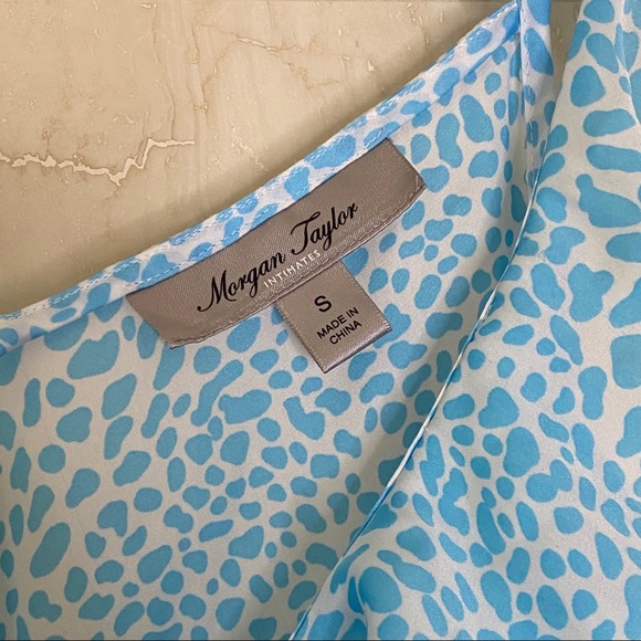 SOLD Y2k 90’s Animal Print Blue Lingerie Nightgown - Picture 6 of 7